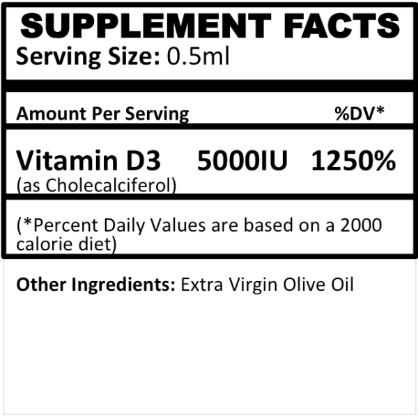 Vitamin D3 Drops - 5000 IU's - Image 2