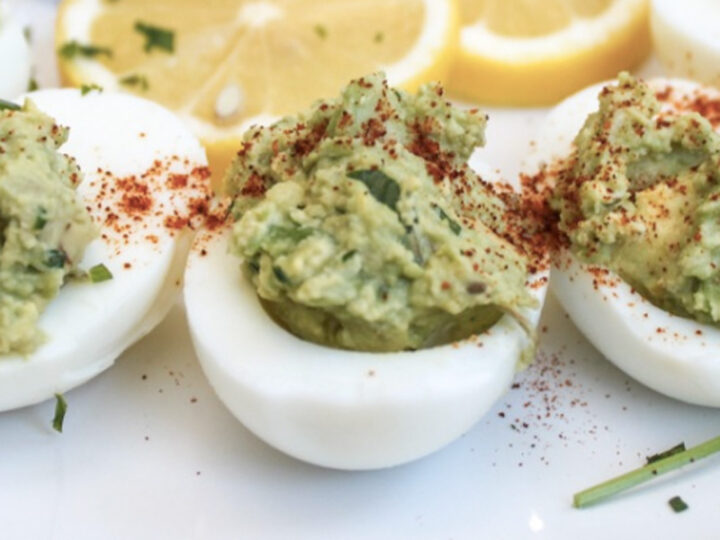 Deviled Avocado Lime Eggs